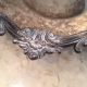 Footed Silverplate Compartment Very Large Ornate Tray Toleware photo 1