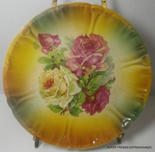 Antique Franz Anton Mehlem Royal Bonn Germany Porcelain Floral Plate photo