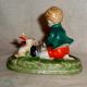 Vintage Delicate Detailed Moriage Boy Plays With Pet Rabbits Figurine No Damage Figurines photo 2