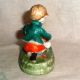 Vintage Delicate Detailed Moriage Boy Plays With Pet Rabbits Figurine No Damage Figurines photo 3