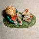 Vintage Delicate Detailed Moriage Boy Plays With Pet Rabbits Figurine No Damage Figurines photo 4