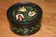 Antique Tin Tole Ware Tray Vintage Hand Painted Flowers Toleware photo 1