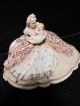 Wonderfull Big Art Deco Woman & Child With Huge Dress Mollica Capodimonte Italy Figurines photo 1