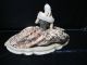 Wonderfull Big Art Deco Woman & Child With Huge Dress Mollica Capodimonte Italy Figurines photo 7