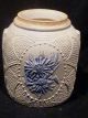 Cobalt & Gray Stoneware Crock With Raised Flower & Dot Design Crocks photo 1
