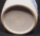 Cobalt & Gray Stoneware Crock With Raised Flower & Dot Design Crocks photo 5