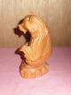 Vintage Hand Carved Wood Grizzly Bear,  6 