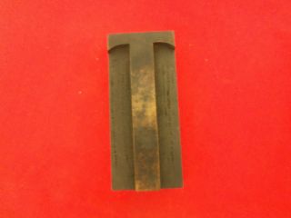 Authentic Antique Wooden Letterpress Type. .  4 Inch. . .  Letter. . .  T. . .  W/ Curved Serf photo