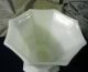 Vintage White Milk Glass Footed Compote With Grape & Leaf Design Compotes photo 2