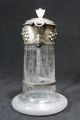 Antique 19thc Hand Blown Etched Glass Silver Plate Pitcher Nr Pitchers photo 6