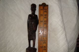 African Hand Carved Figure 8 1/2 Inches photo