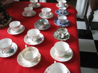 14 Teacups.  Including Coalport,  Royal Crown Derby,  Royal Albert,  Etc photo
