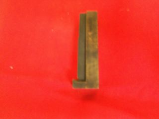 Authentic Antique Wooden Letterpress Type. .  4 Inch. . .  Letter. . .  L. . .  W/ Curved Serf photo