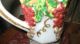Antique Decorative Post - 1940 Painted Fruit Grapes White Glass Old Pitcher Pitchers photo 4