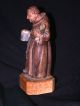 Vintage Franciscan Munk Carved Wood Statue 5 Ft.  Toriart Beer Drinker Carved Figures photo 1