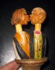 Vintage Anri Carved Wood Mechanical Bottle Stopper Carved Figures photo 4