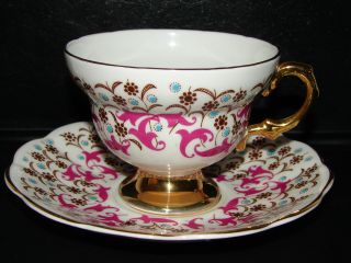 +rosina Bone China England Cup And Saucer 1952 Mint Condition+ photo