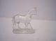 Rare Vintage 1920s Le Smith Miniature Crystal Clear Glass Horse Figurine Figure Figurines photo 1