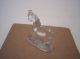 Rare Vintage 1920s Le Smith Miniature Crystal Clear Glass Horse Figurine Figure Figurines photo 2
