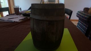 Antique Wooden Barrel,  Unique,  Rare Barrel,  Hard To Find,  Decoration,  Collection. . photo