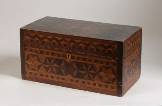 Early American Folk Art Box - Inlaid Hexagram Design/ Ny - Pennsylvania - New England photo