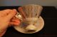 Vintage Porcelain Cup And Saucer Set With Iridescent Glaze And Gold Markings Cups & Saucers photo 2
