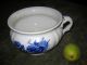Buffalo Pottery Semi - Vitreous Chamber Pot - Blue Chrysanthemum On White No Chips Chamber Pots photo 2