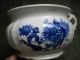 Buffalo Pottery Semi - Vitreous Chamber Pot - Blue Chrysanthemum On White No Chips Chamber Pots photo 4