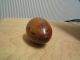 Lovely Antique Treen Wood Egg Shaped Box Other photo 1