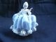 Vintage Crown Dreseden Lace Collectible Figurine Lady With Fan Figurines photo 2
