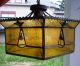 Antique Amber Hanging Stained Glass Lamp Ceiling Light - Angels Amethyst Ball Lamps photo 2