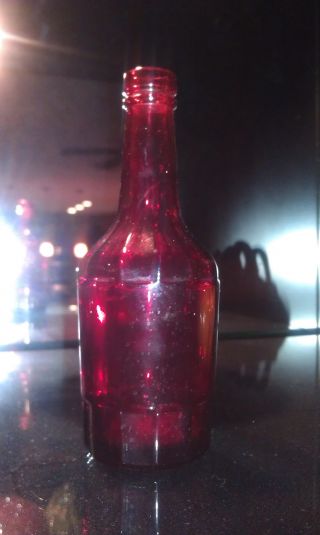 Wheaton Ruby Glass Bottle New Jersey Glass Perfume Scent Apothecary photo