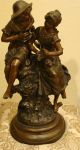 By August Moreau Large French Antique Spelter Metal Sculpture Statue C.  19th Other photo 9