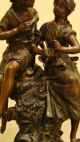 By August Moreau Large French Antique Spelter Metal Sculpture Statue C.  19th Other photo 2