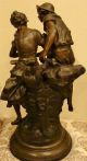 By August Moreau Large French Antique Spelter Metal Sculpture Statue C.  19th Other photo 3