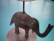 Antique Folk Art Metal Elephant Candle Holder Metalware photo 3