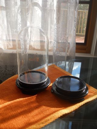 Vintage Black Glass Dome Bases For Your Cloche photo