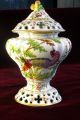 Antique 18 C Lidded Chelsea Vase (urn) With Exotic Birds Vases photo 2