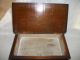 Vintage Wood Desk Top Stationary Box Hinged Lid Boxes photo 2