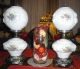 2 Vintage Matching Pair Of Gone With The Wind Gwtw Lamps Floral Design Awesome Lamps photo 1