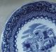 1891 - 1900s Blue Transfer Alhambra Castle Historic Scenery English Butter Pat Butter Pats photo 6