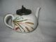 Antique Teapot Pewter Lid Morning Glories 1800 ' S Teapots & Tea Sets photo 1