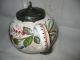 Antique Teapot Pewter Lid Morning Glories 1800 ' S Teapots & Tea Sets photo 5