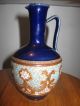 Antique Royal Doulton Ewer Pitcher Cobalt Blue Mosaic Type Designs Circa 1900 Vases photo 1