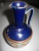 Antique Royal Doulton Ewer Pitcher Cobalt Blue Mosaic Type Designs Circa 1900 Vases photo 2