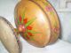 Vintage Old Wooden Painted Bowl Other photo 1