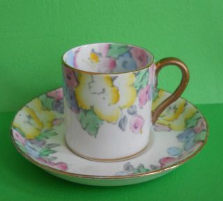 Crown Stafforshire England China Demitasse Cup And Saucer photo