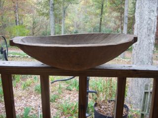 Antique American Primitive Hard Wood Hand Made Trencher Tray Dough Bowl Folk Art photo