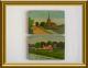 Two Miniature Oil Paintings On Oak Wood : Dutch Landscape / Cow / Church / Farm Other photo 6
