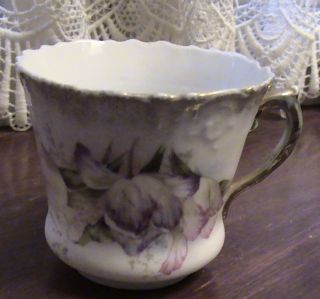 Antique Wheelock Dresden Germany Floral Cup 1800s photo